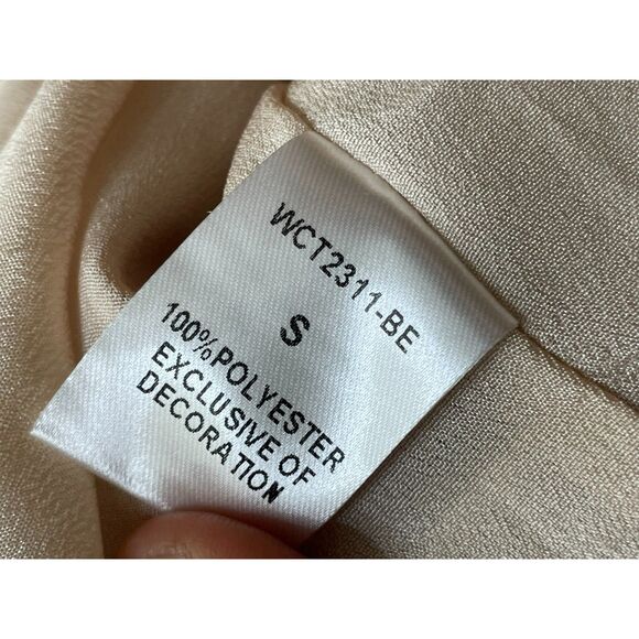 THML Women's Dress Fit & Flare S Tiered Mini Summer Beach Boho Geometric Brown - Picture 5 of 10